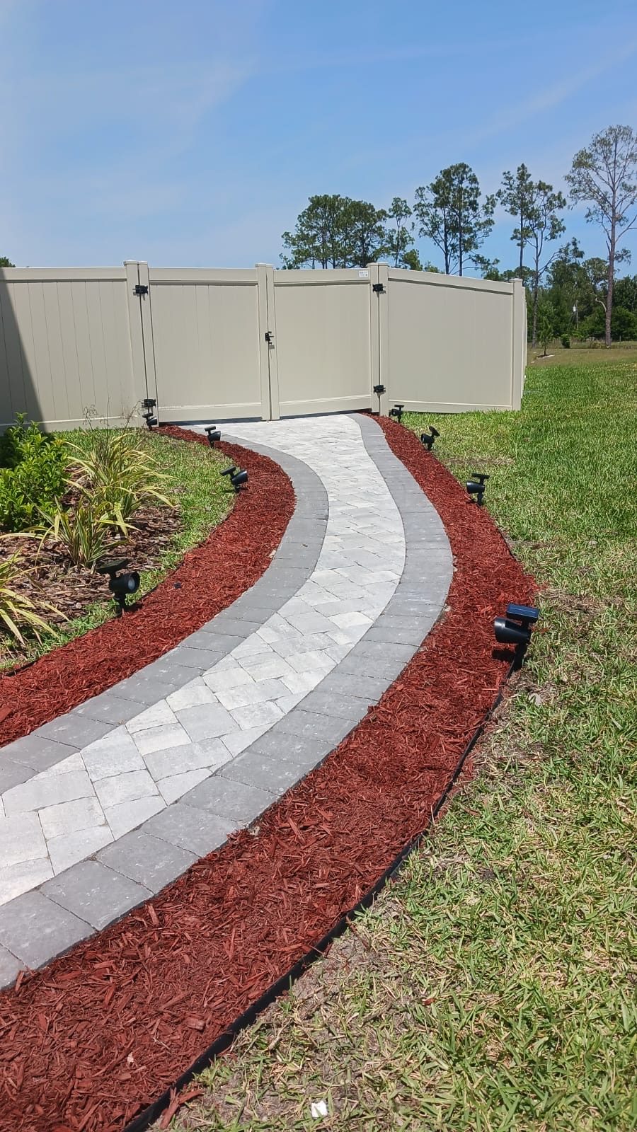 Paver walkway installed by Lakewood Ranch Concrete in Lakewood Ranch, FL